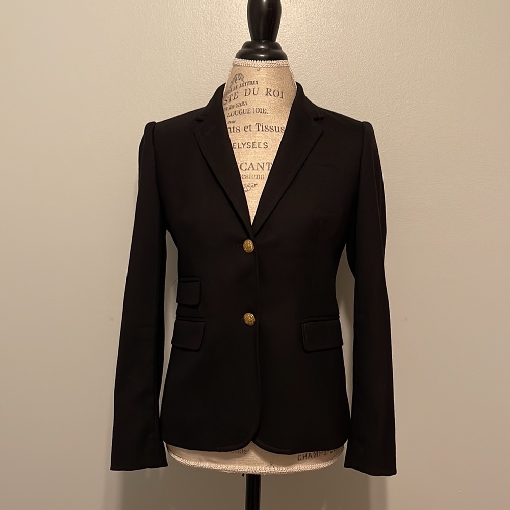 J.Crew Schoolboy blazer in black wool